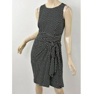 Black & White Square-Print Tie-Waist Dress